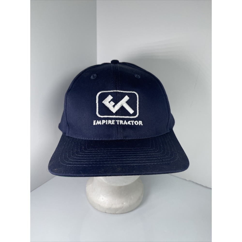 Empire Tractor‎ Hat Blue Navy Adjustable Baseball Cap Farming Embroidered
